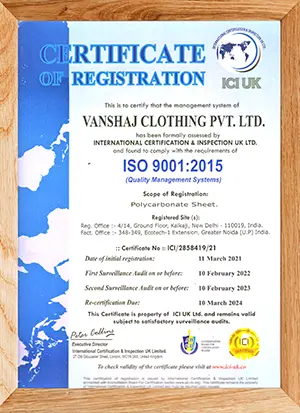 Certification of registration Vanshaj